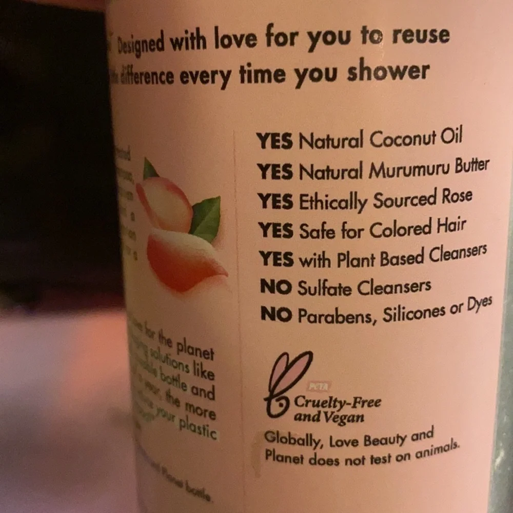 Updated: Love Beauty & Planet Shampoo & Conditioner Bundle Vegan Unisex